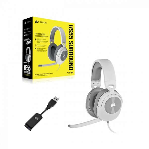 Corsair HS55 Surround Gaming Headset White