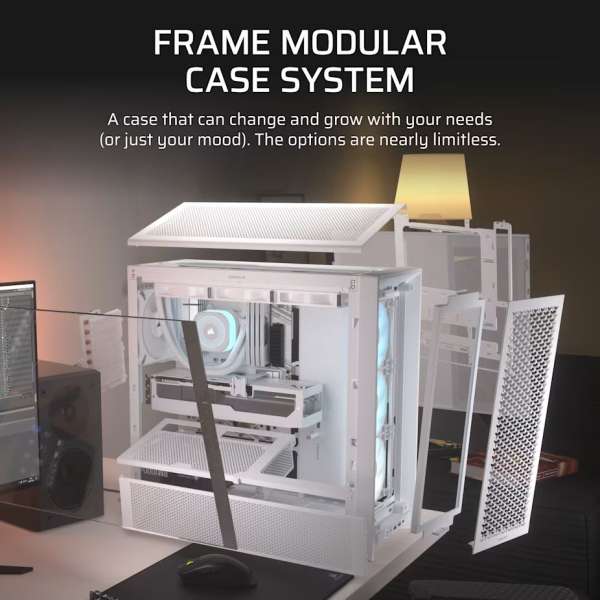 Corsair Frame 4000D RS ARGB Tempered Glass White