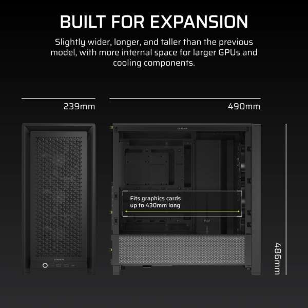 Corsair Frame 4000D RS Tempered Glass Black