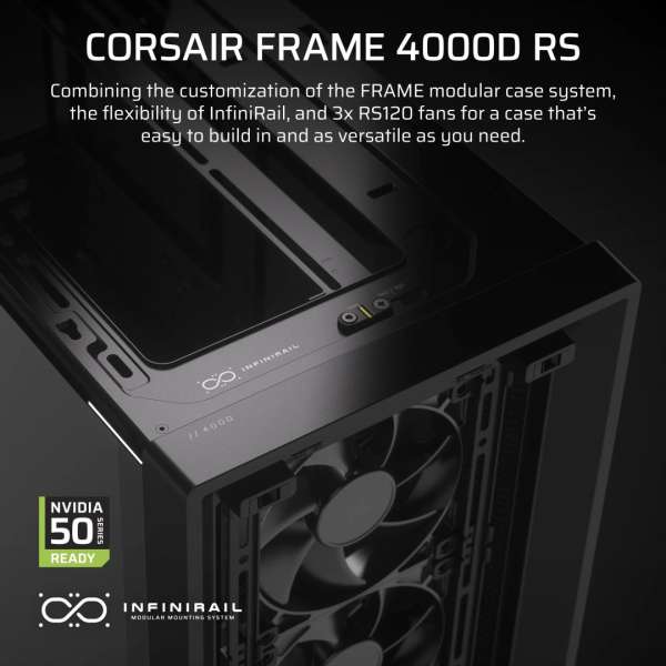 Corsair Frame 4000D RS Tempered Glass Black