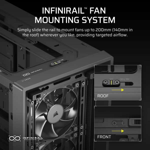Corsair Frame 4000D RS Tempered Glass Black