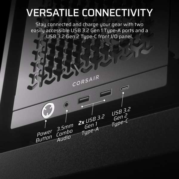 Corsair Frame 4000D RS Tempered Glass Black