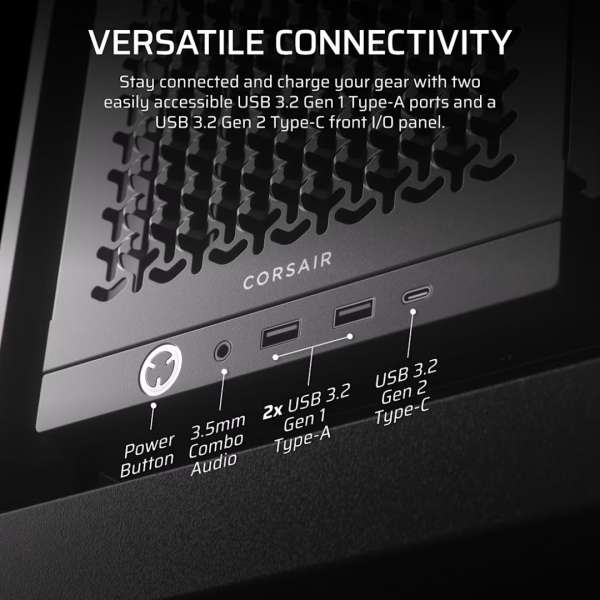 Corsair Frame 4000D Tempered Glass Black