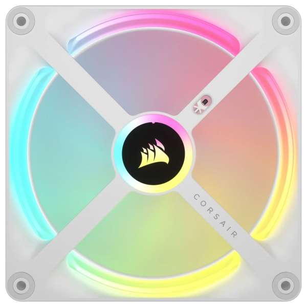 Corsair iCUE LINK QX140 RGB 140mm PWM PC Fans Starter Kit with iCUE LINK System Hub White