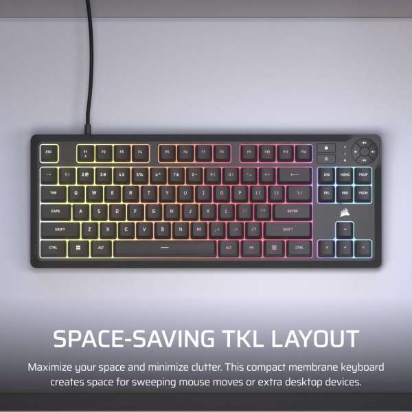 Corsair K55 Core TKL RGB Gaming Keyboard Black US