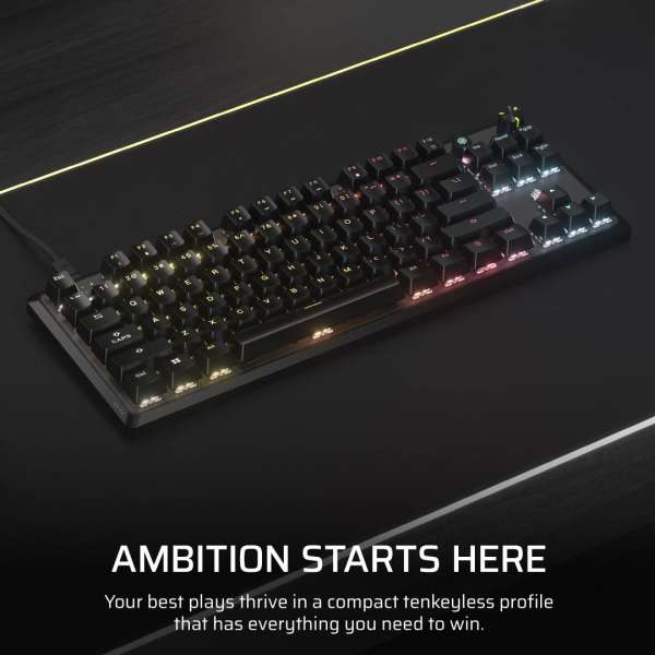 Corsair K70 Core TKL RGB Red Mechanical Gaming Keyboard Black US