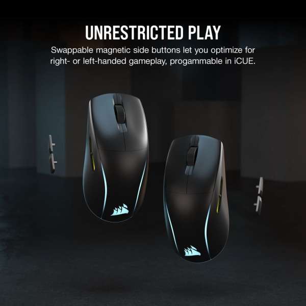 Corsair M75 Gaming Wireless Bluetooth Lightweight RGB Gaming mouse Black