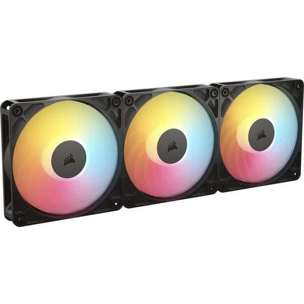 Corsair RS120 Reverse ARGB 120mm PWM Fan (3-pack) Black