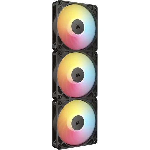 Corsair RS120 Reverse ARGB 120mm PWM Fan (3-pack) Black