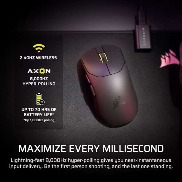 Corsair Sabre V2 Pro Ultralight Gaming Wireless Mouse Black