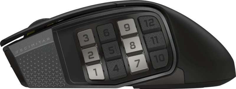 Corsair Scimitar Elite Se Wireless Bluetooth Gaming Mouse Gun Metal