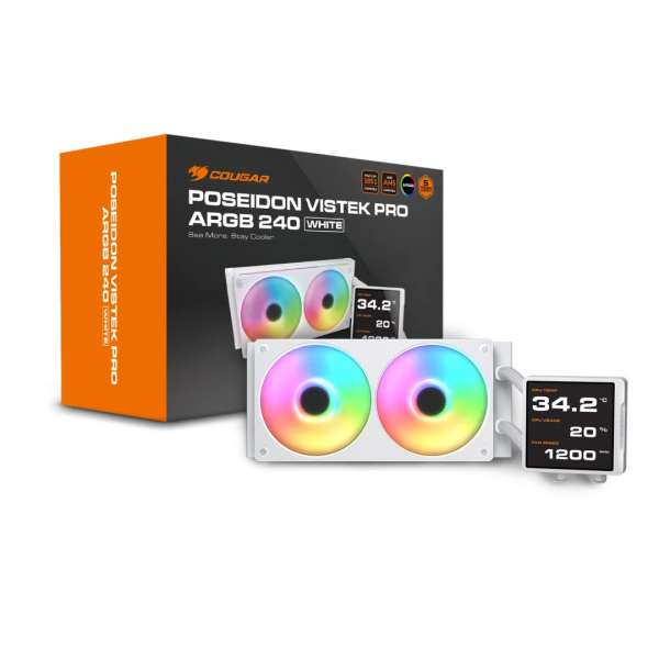 Cougar Poseidon Vistek Pro ARGB 240 White