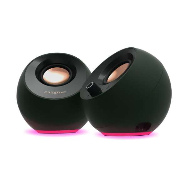 Creative Pebble Pro Minimalistic 2.0 USB-C Speakers with Bluetooth RGB Black