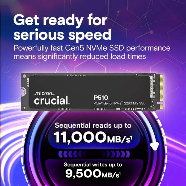 Crucial 2TB M.2 2280 NVMe P510
