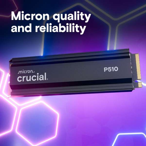 Crucial 2TB M.2 2280 NVMe P510 with Heatsink