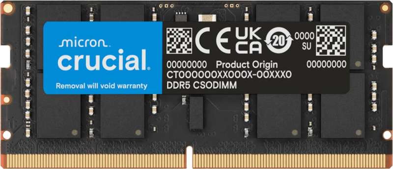 Crucial 32GB DDR5 6400MHz SODIMM