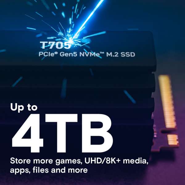 Crucial 4TB M.2 2280 NVMe T705 with Heatsink