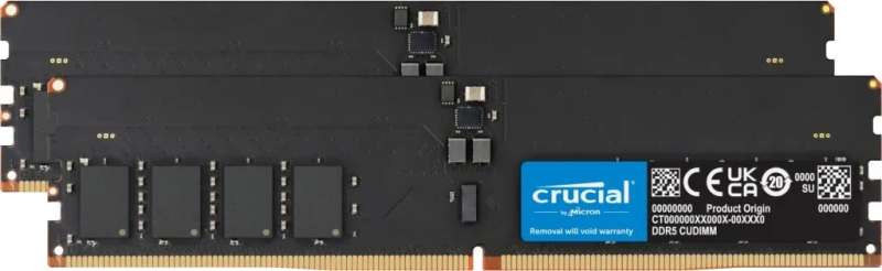 Crucial 64GB DDR5 6400MHz Kit(2x32GB) Black