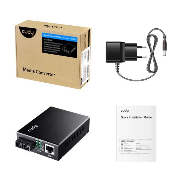 Cudy MC100GSA-20 Gigabit Ethernet Media Converter