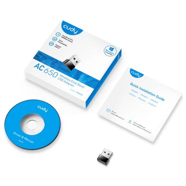 Cudy WU650 650Mbps Wi-Fi Dual Band USB Adapter