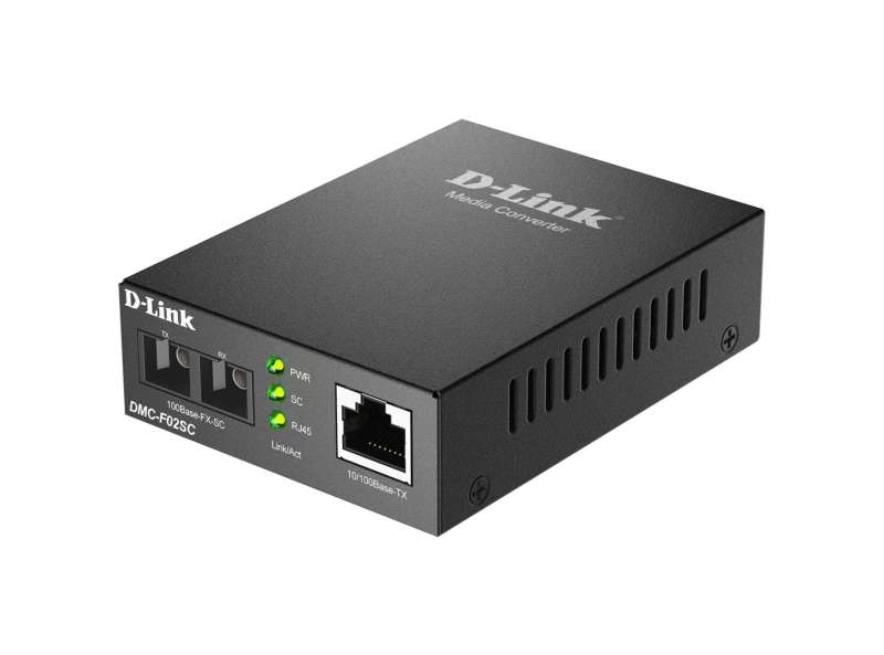 D-Link DMC-F02SC 10/100Base-TX to 100Base-FX SC Multi-Mode Media Converter