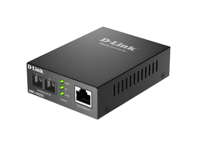 D-Link DMC-G02SC 100/1000Base-T to 1000Base-SX SC Multi-Mode Media Converter