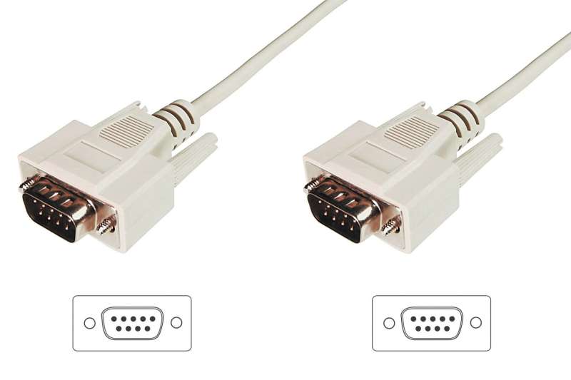 Assmann Datatransfer connection cable, D-Sub9 3m Grey