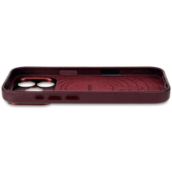 Decoded Leather Backcover for iPhone 17 Pro Max Dark Ruby