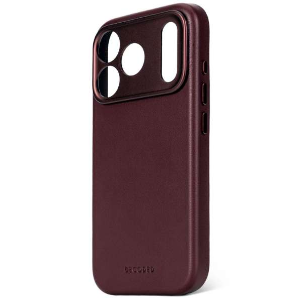 Decoded Leather Backcover for iPhone 17 Pro Max Dark Ruby