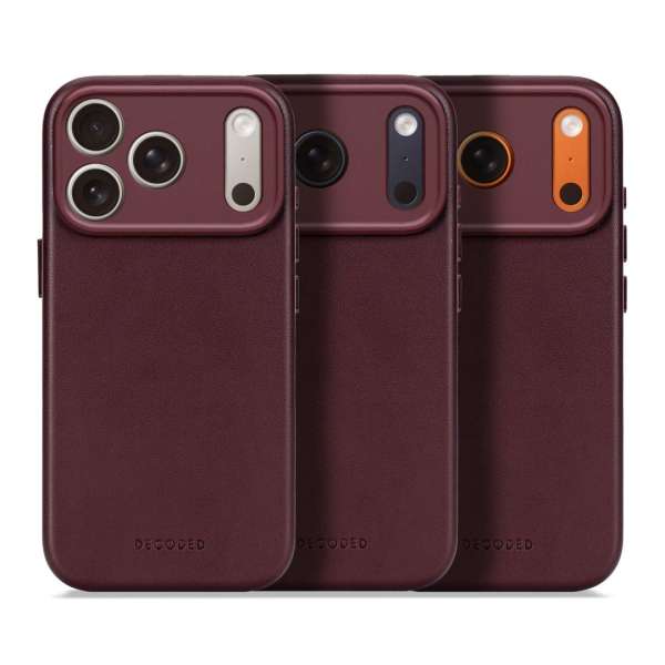 Decoded Leather Backcover for iPhone 17 Pro Max Dark Ruby