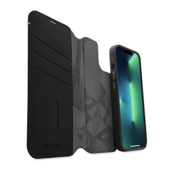 Decoded Leather Detachable Wallet, black - iPhone 14 Plus