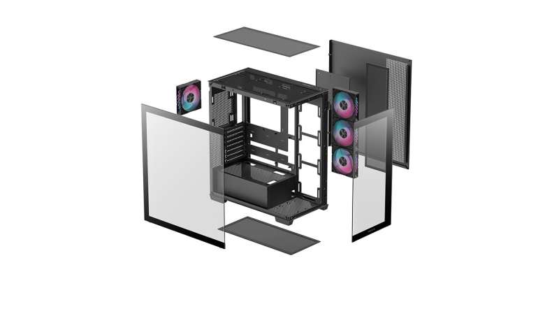 DeepCool CG580 4F Tempered Glass Black