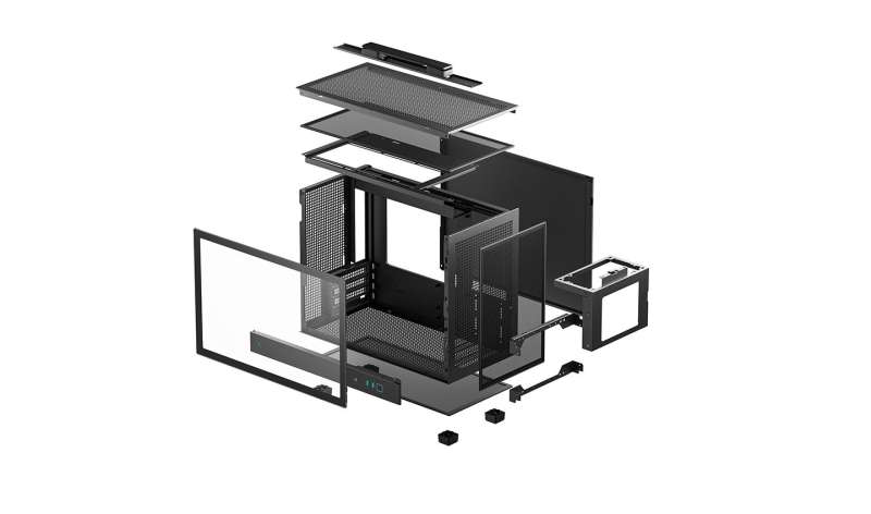DeepCool CH160 Plus Tempered Glass Black