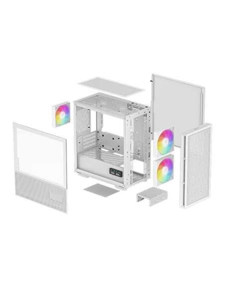 DeepCool CH360 Digital Tempered Glass White