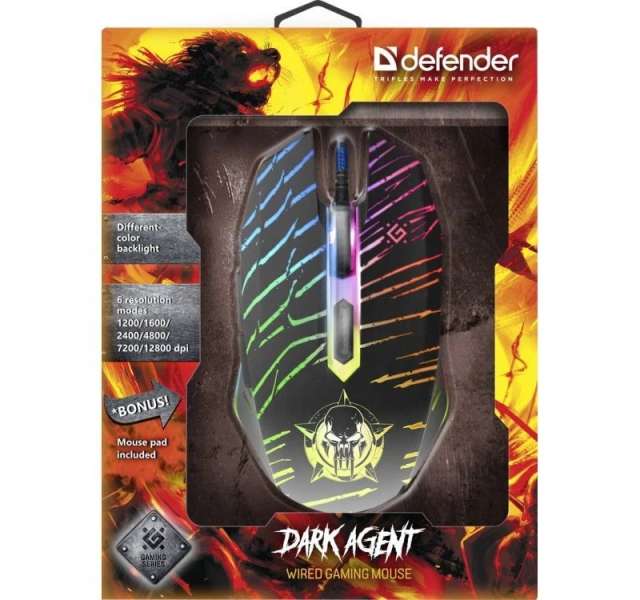 Defender GM-590L Gaming Mouse Black