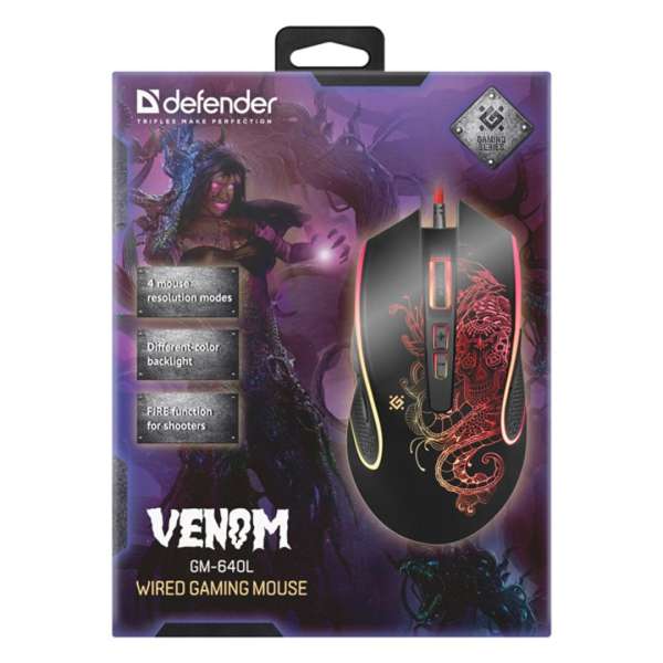 Defender GM-640L Gaming Mouse Black