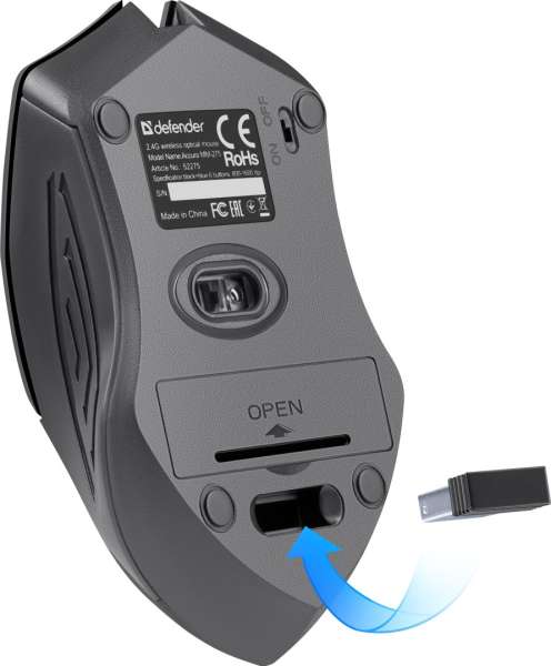 Defender RF Accura MM-275 Wireless Mouse Black/Blue