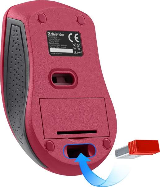 Defender MM-935 Wireless Mouse Red/Black