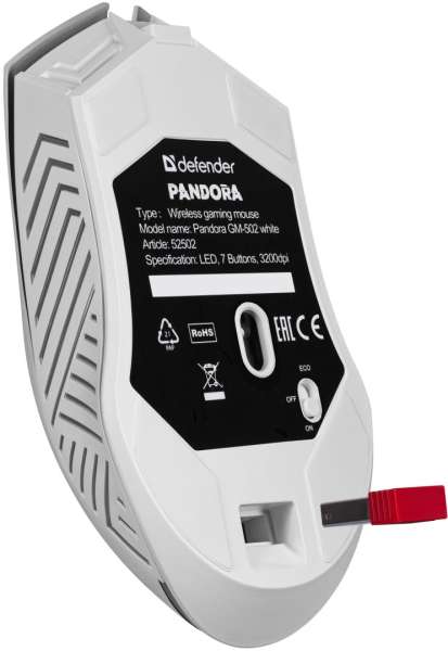 Defender Pandora GM-502 Wireless Gaming Mouse White