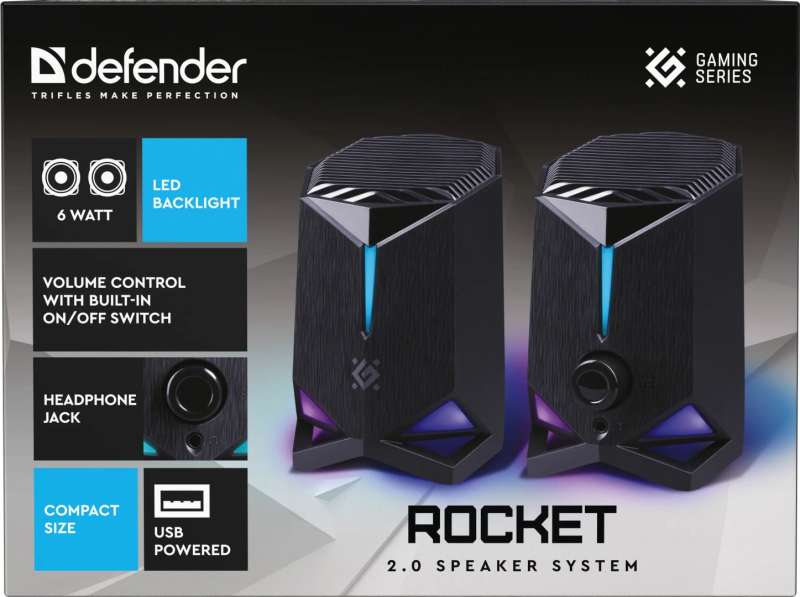 Defender Rocket Speaker Black