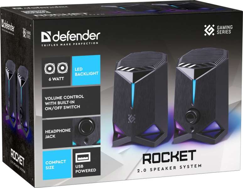 Defender Rocket Speaker Black