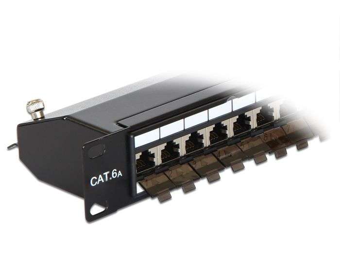 DeLock 19″ Patch Panel 24 Port Cat.6A Black