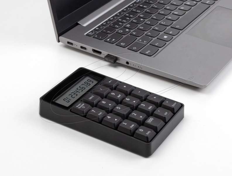 DeLock 2in1 Wireless Numeric Keypad Black