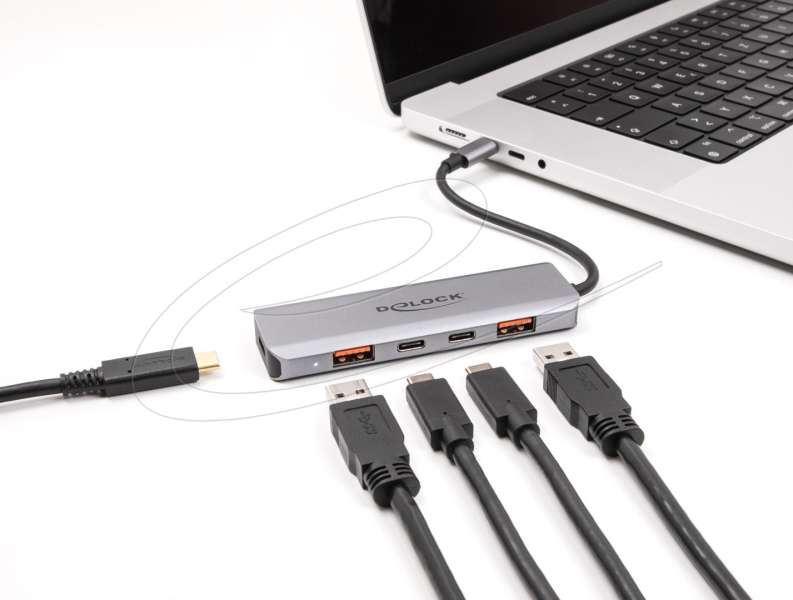 DeLock 5-portos USB3.0 HUB Grey