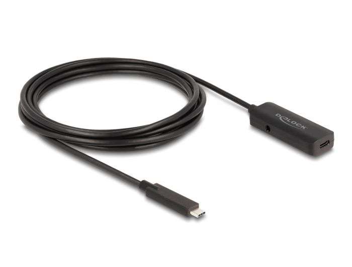 DeLock Active USB 10 Gbps extension cable USB Type-C 3m Black