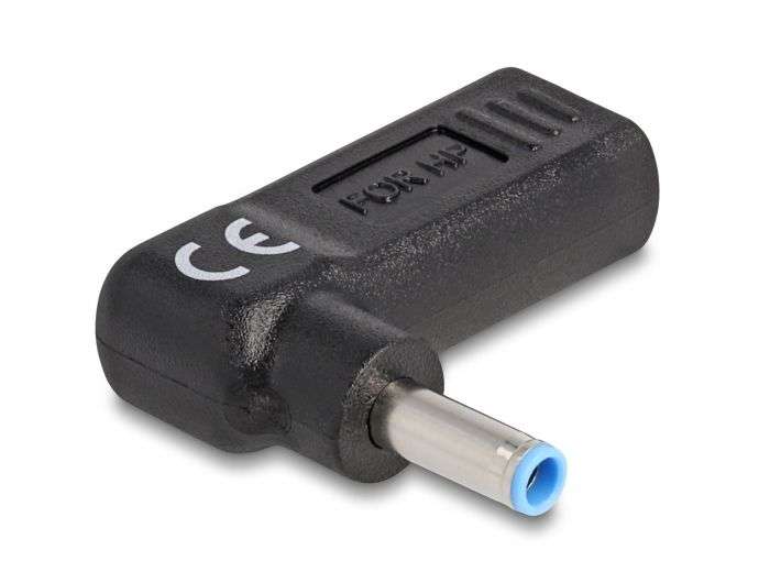 DeLock Adapter for Laptop Charging Cable USB Type-C female to HP 4.5 x 3.0mm male 90° angled