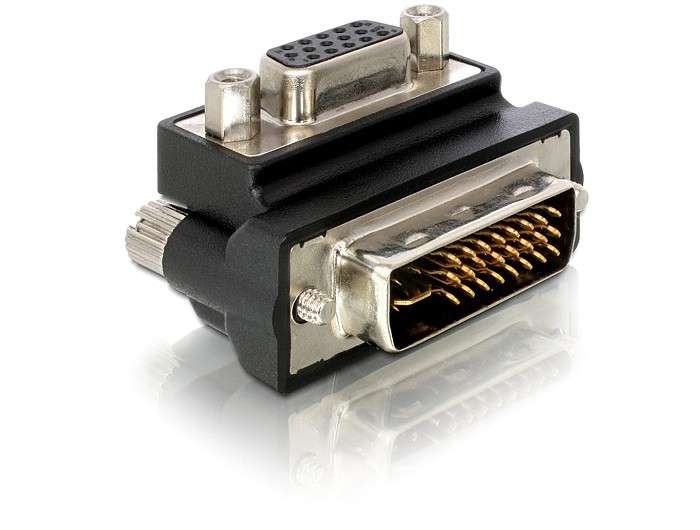 DeLock Adapter VGA female > DVI 29pin male 90° right angled