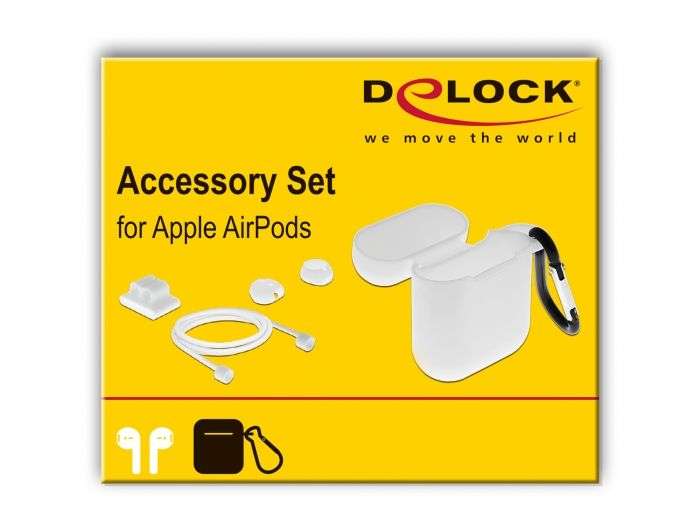 DeLock Apple AirPods Accessory Set White