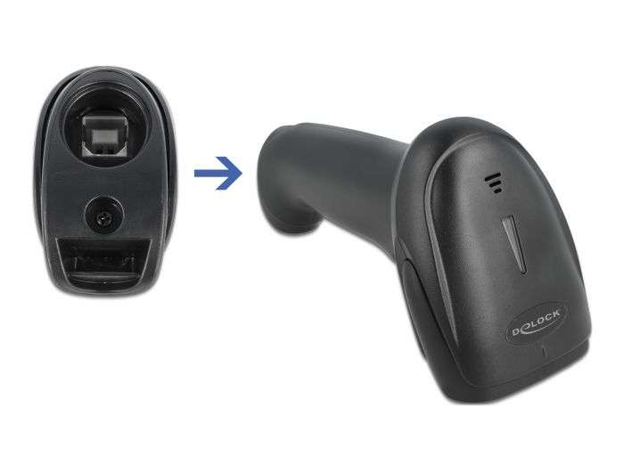 DeLock Barcode Scanner 1D and 2D for 2.4 GHz, Bluetooth or USB