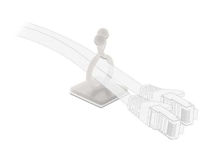 DeLock Cable drill with adhesive socket natural 10 pieces